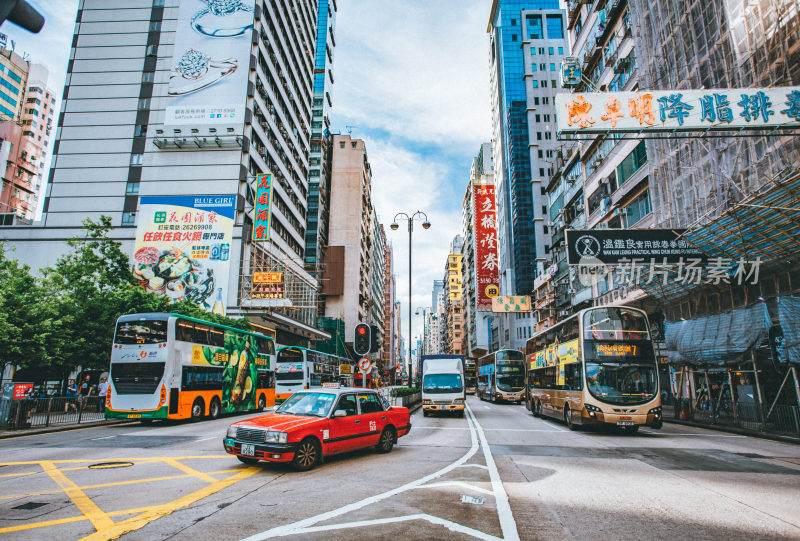 香港九龙城区城市风光