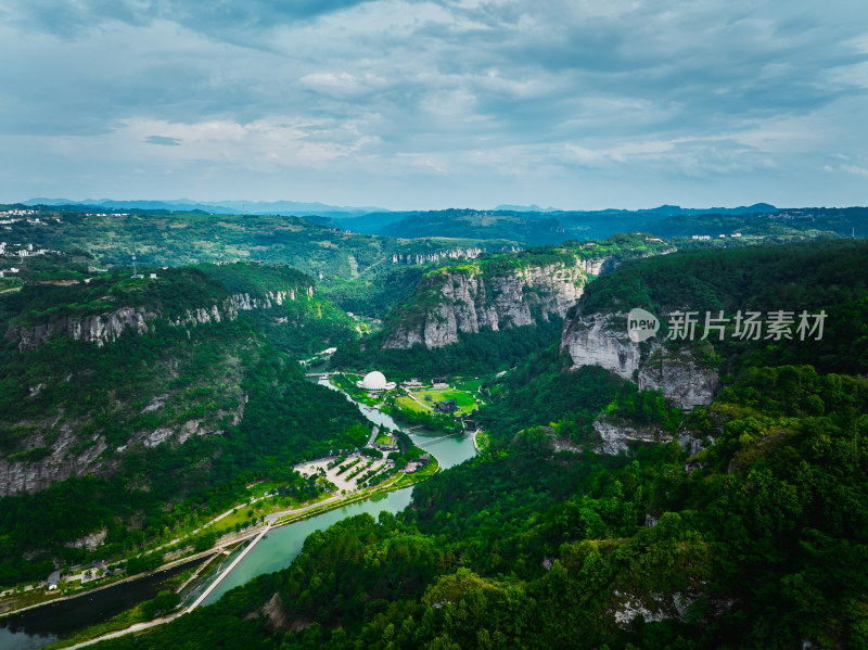 航拍新昌穿岩十九峰