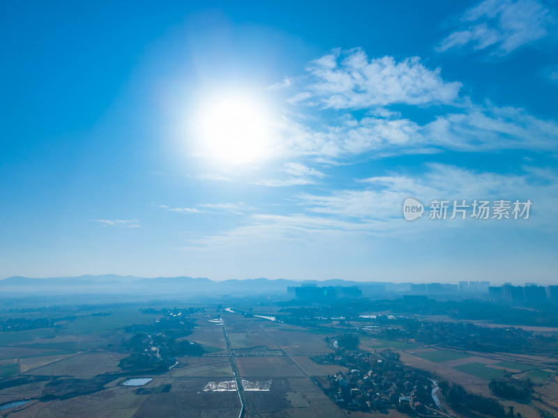 乡村田园风光航拍全景