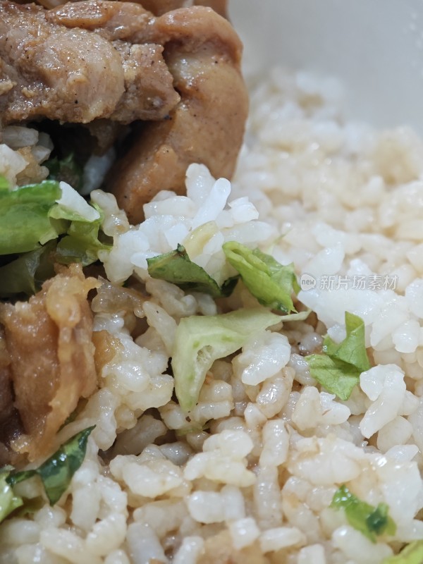 鸡肉盖浇饭特写