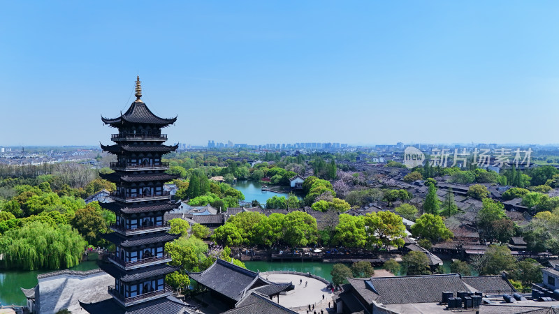 航拍乌镇景区 浙江乌镇航拍 航拍江南水乡