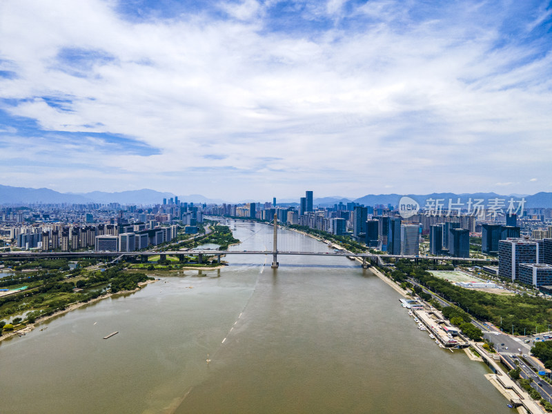 福建福州城市风光建设风景航拍