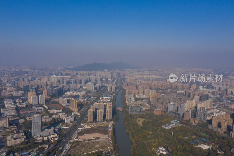 杭州拱墅区航拍全景鸟瞰
