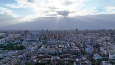 甘肃张掖大景张掖建设航拍