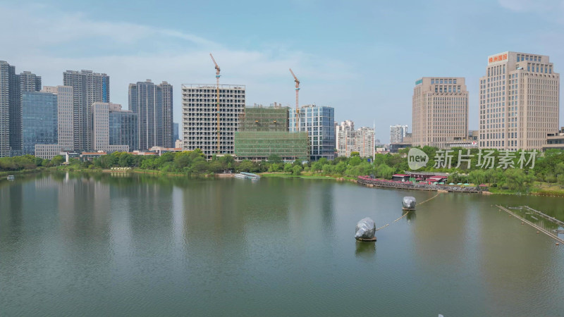 航拍湖南株洲神农城4A景区