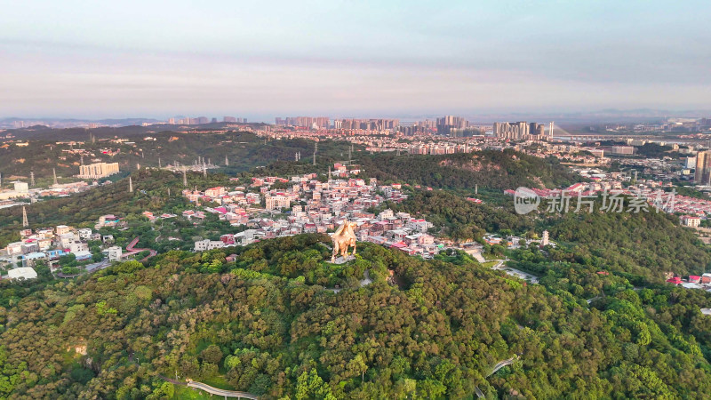 泉州城市风光地标建筑交通航拍图