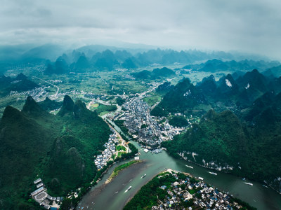 桂林兴坪山水风光