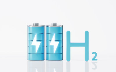 氢能与电池3D渲染
