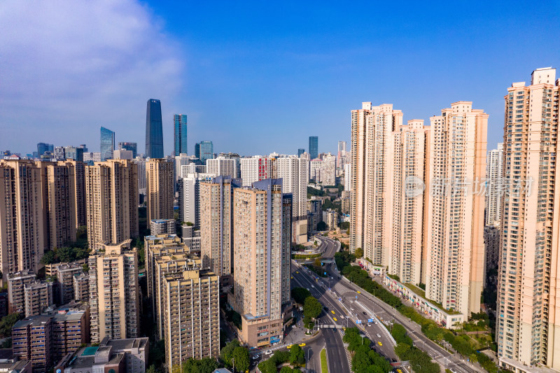 中国重庆城市建设高楼大厦航拍图