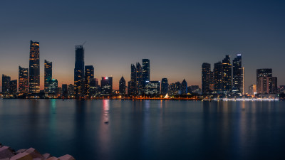 青岛海天中心夜景静谧城市