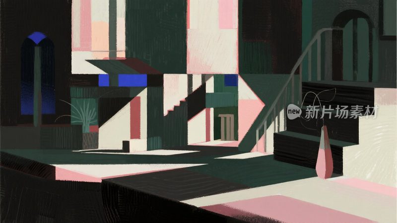 现代风格室内建筑场景