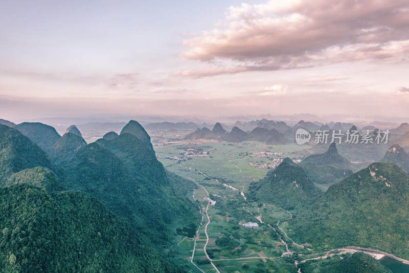 广西柳州柳城县古砦乡山地航拍