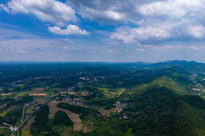 农业种植山川丘陵乡村航拍摄影图