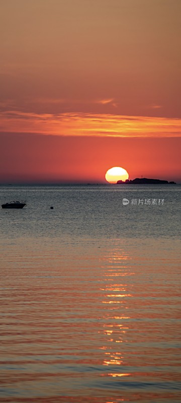 海上落日夕阳美景