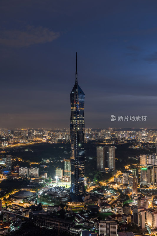 马来西亚吉隆坡莫迪卡石油双子塔夜景