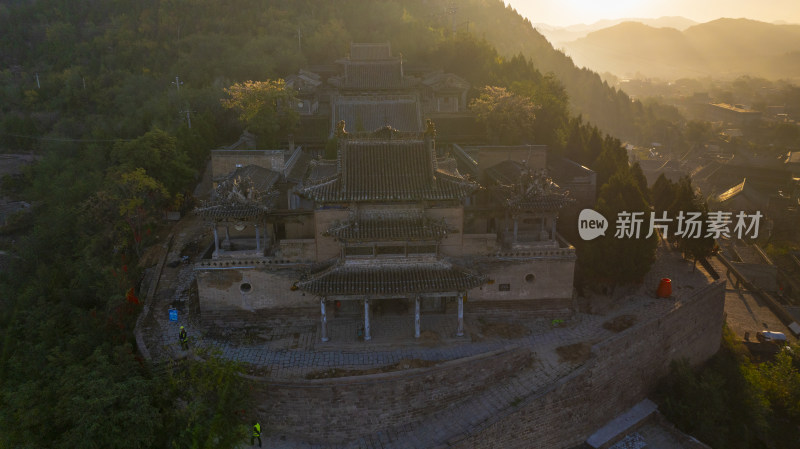 山西吕梁黄河黄土高原碛口古镇云海风光