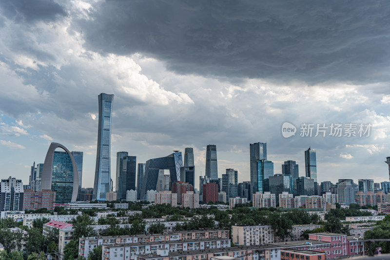中国北京CBD城市发展天空乌云