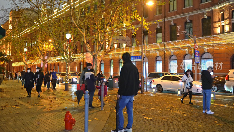 上海圣诞节平安夜街景