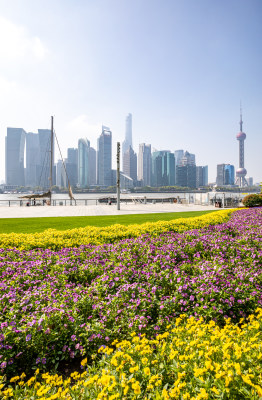 上海虹口北外滩滨江绿地城市建筑景观