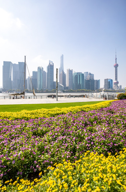 上海虹口北外滩滨江绿地城市建筑景观