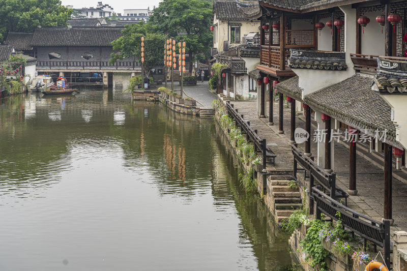 浙江嘉兴西塘古镇江南水乡风景