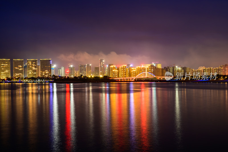 厦门五缘湾帆船俱乐部夜景