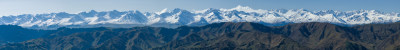 航拍新疆伊犁那拉提雪山全景