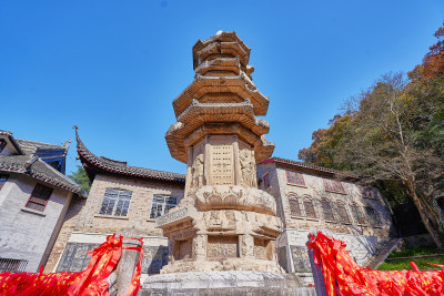 南京栖霞山栖霞寺秋色