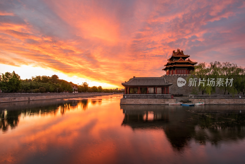 中国 北京 故宫墙角 角楼古建 历史建筑