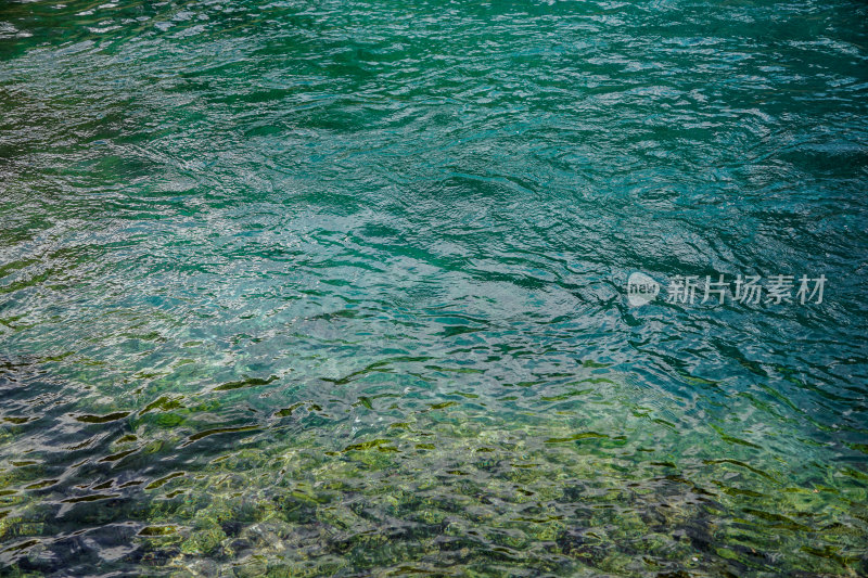 九寨沟的清澈湖水景观