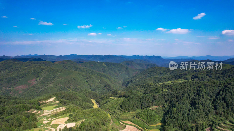 祖国大好河山青山绿水河流航拍