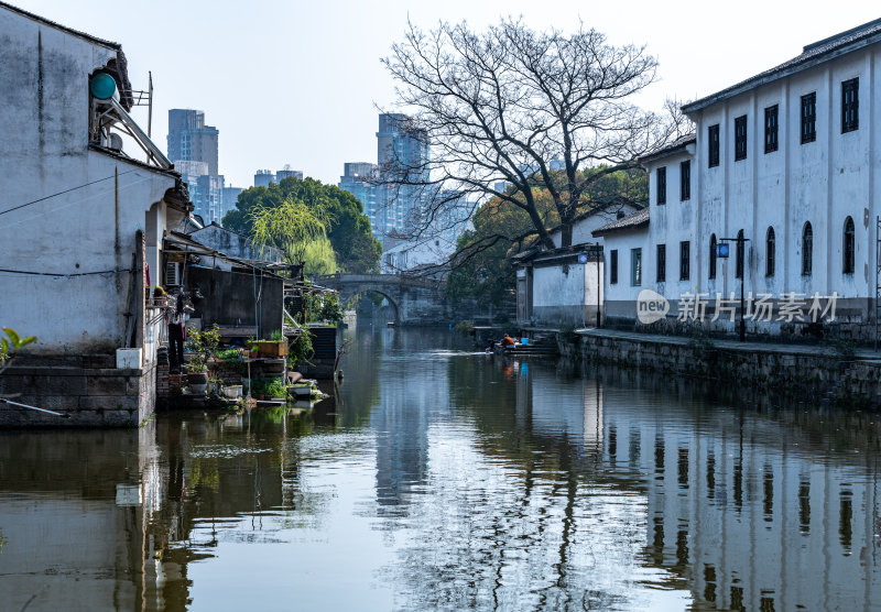 浙江绍兴八字桥街区水乡民居景观