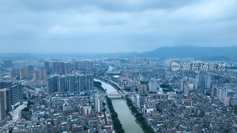 广东江门城市建筑风光航拍摄影照片