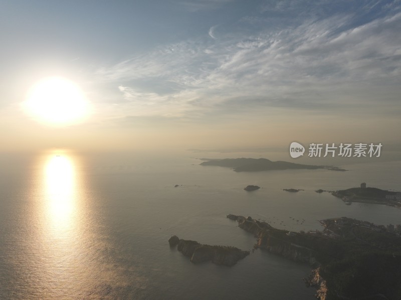 威海市孙家疃猫头山环海路山海城市风景