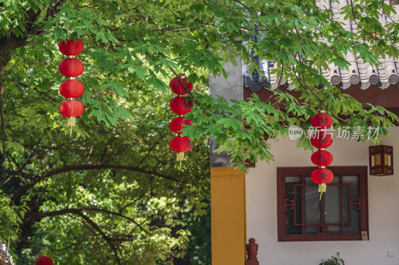 杭州西湖三天竺法镜寺古建筑风景