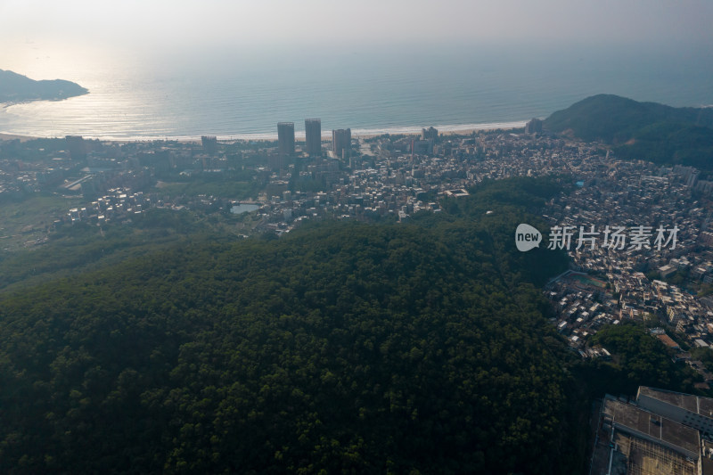 广东阳江海陵岛景区航拍渔船