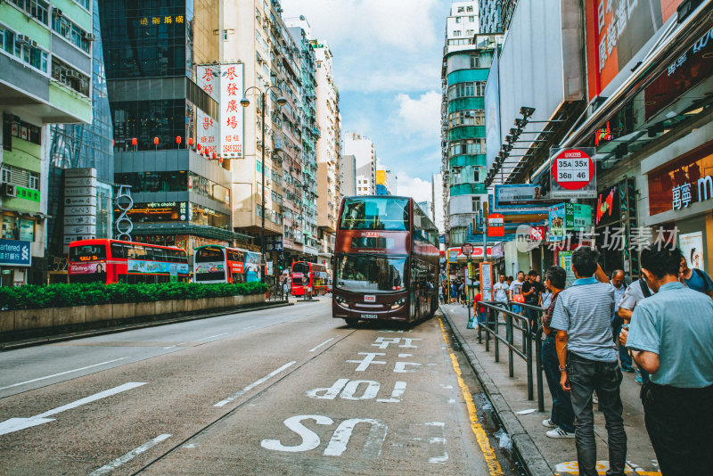 香港九龙城区城市风光