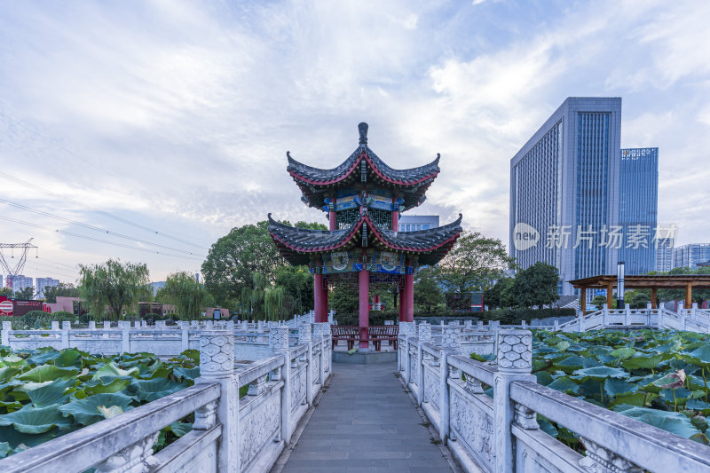 武汉江夏区谭鑫培公园风景