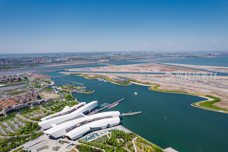 天津生态城南湾国家海洋博物馆城市建筑风光