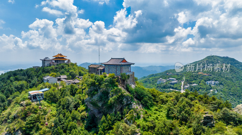 湖北武汉黄陂木兰山景区多角度航拍