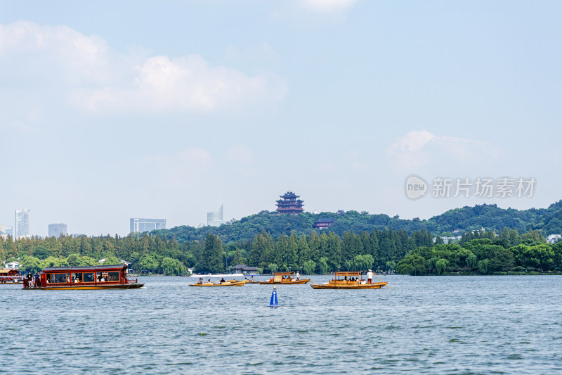 浙江省杭州市的西湖风光