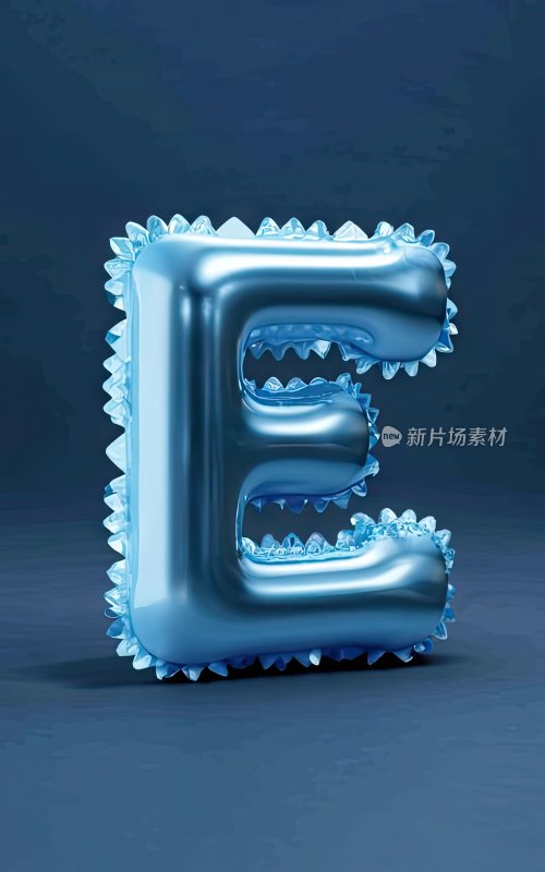 3D渲染气球英文字母E