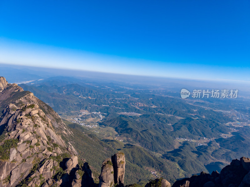 祖国大好河山灵山航拍图