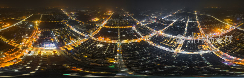 璀璨夜景下的城市灯火全景图