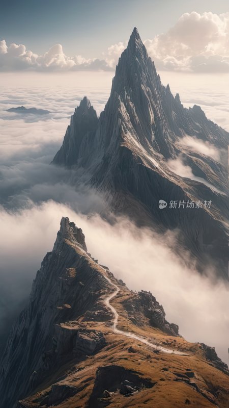 高山云雾航拍景观