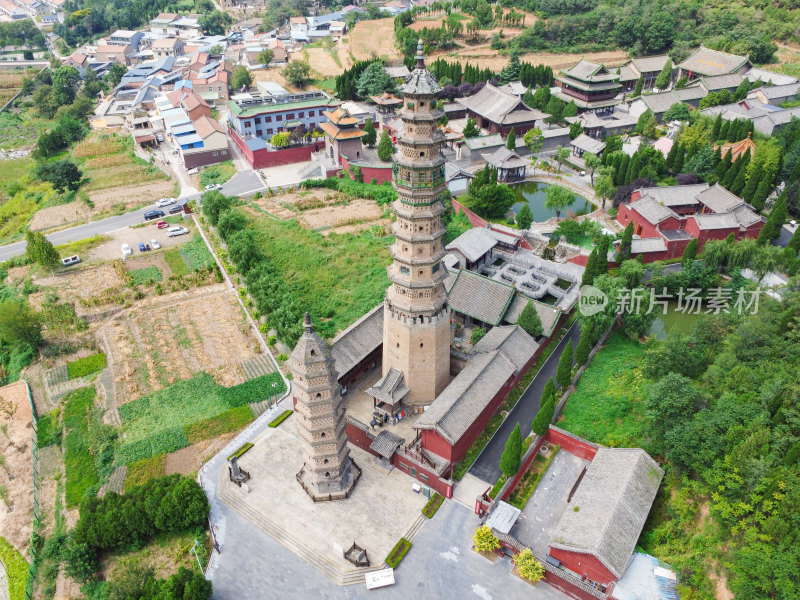 航拍山西晋城古建风光