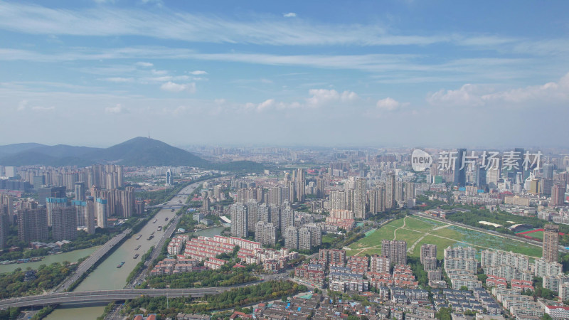 航拍江苏无锡城市大景