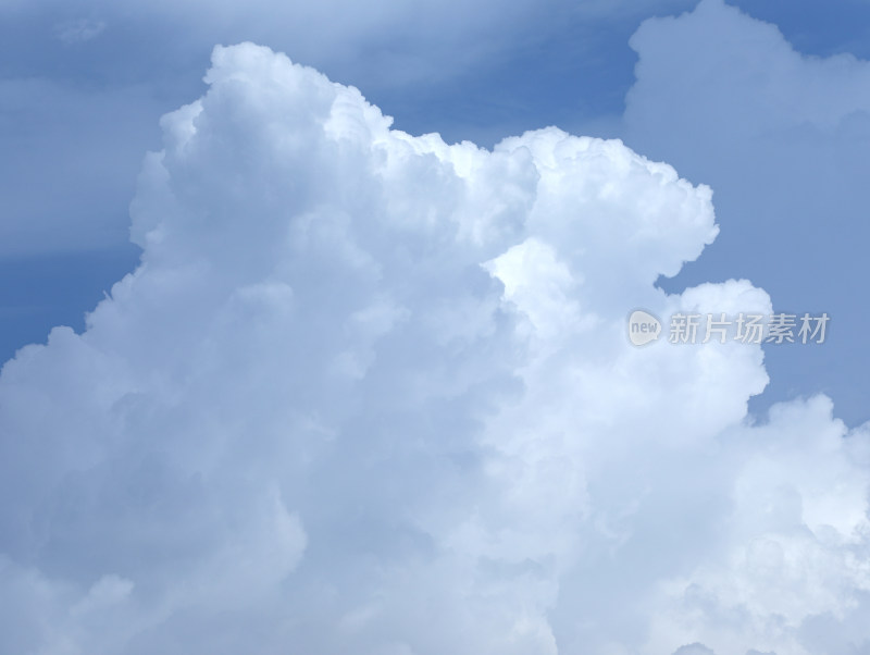 晴朗天气下的蓝天白云背景图