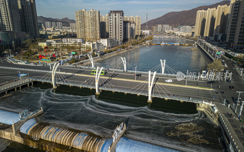 河北省张家口市城市航拍