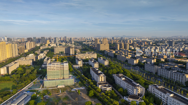 杭州下沙大学城风光航拍